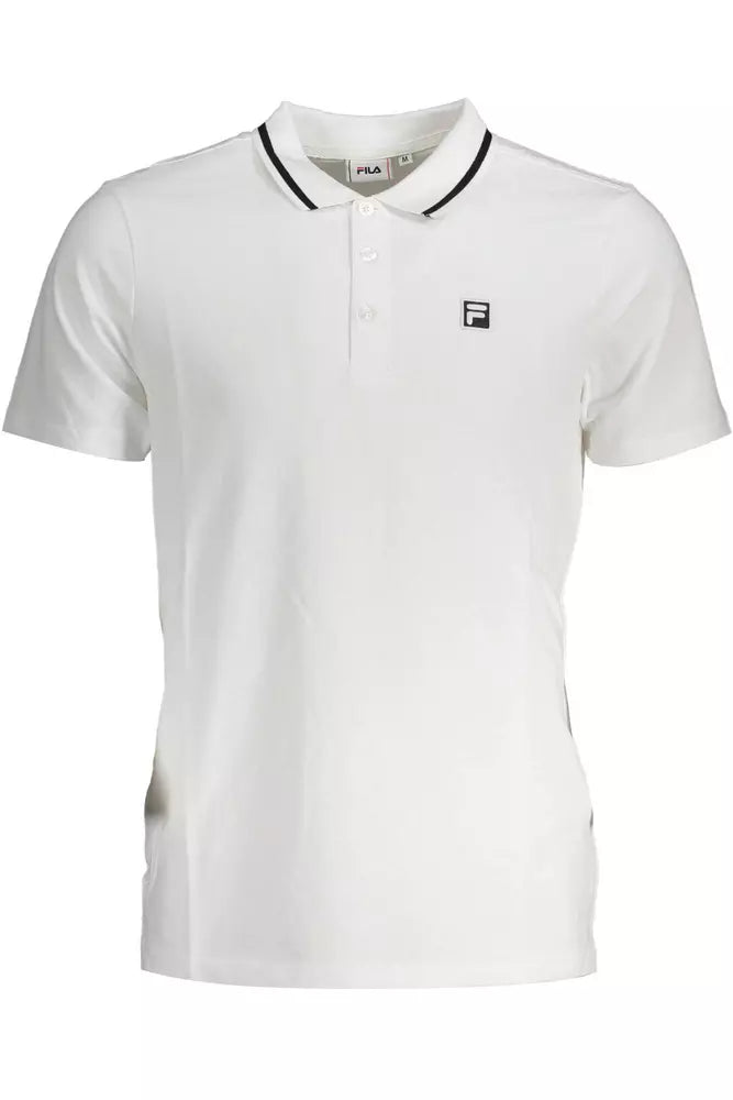 White Cotton Men Polo