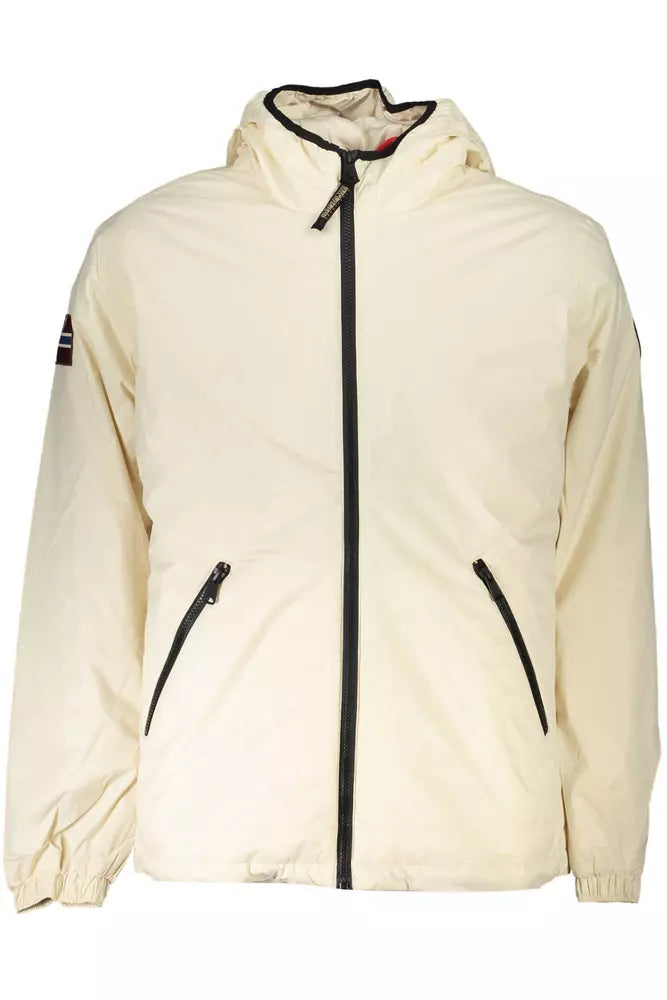 White Polyamide Men Jacket