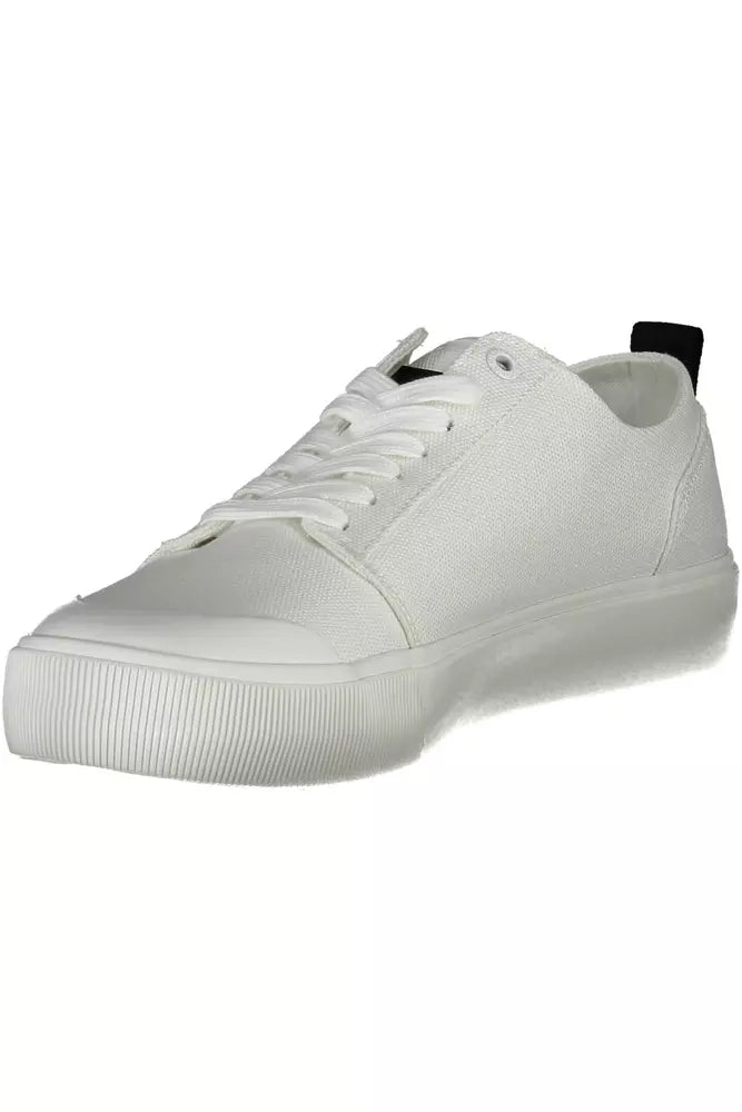 White Cotton Men Sneaker