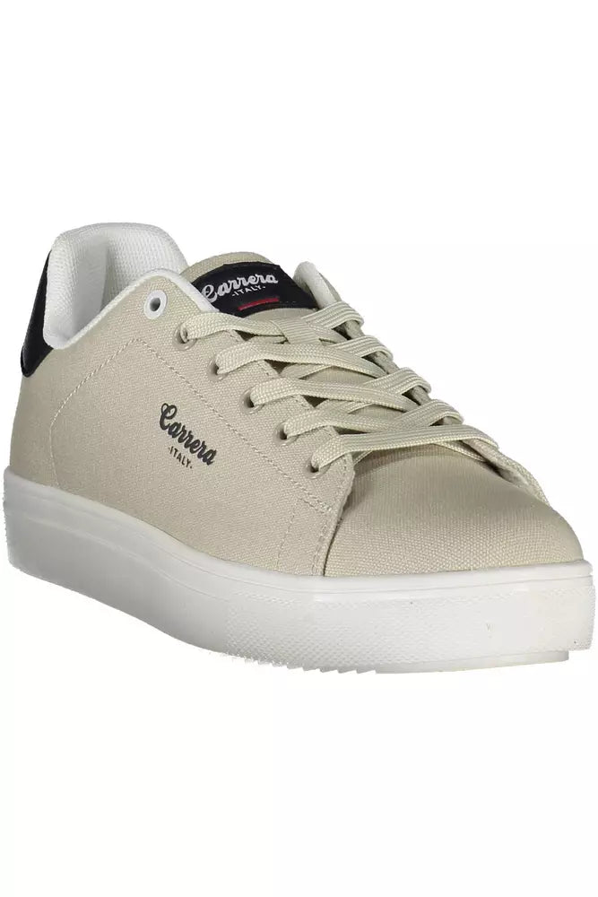 Beige Polyethylene Men Sneaker