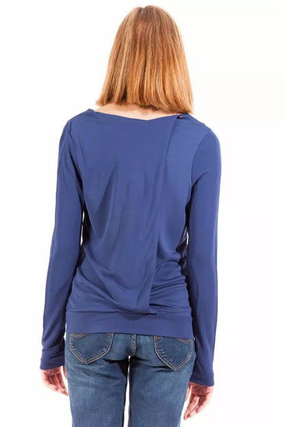 Blue Viscose Women Top