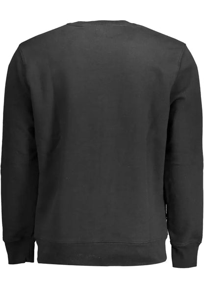 Black Cotton Men Sweater