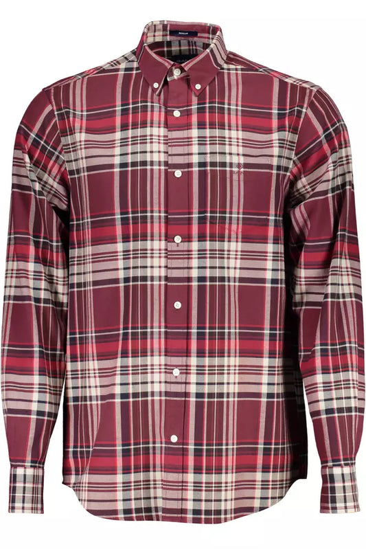 Red Cotton Men Shirt