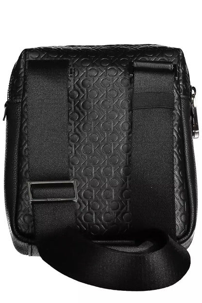 Black Polyester Men Shoulder Bag