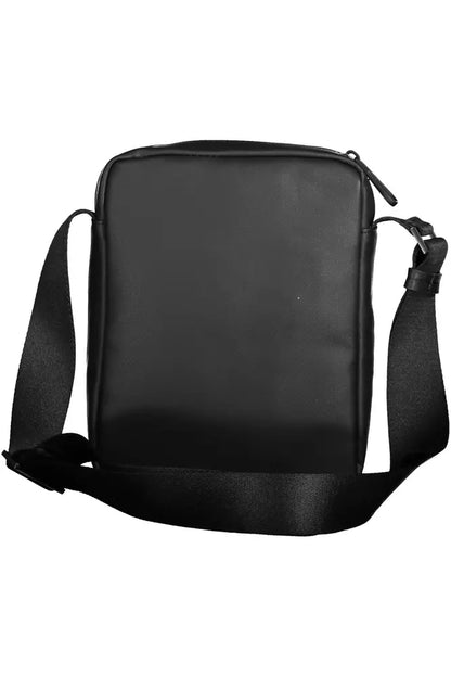 Black Polyester Men Shoulder Bag