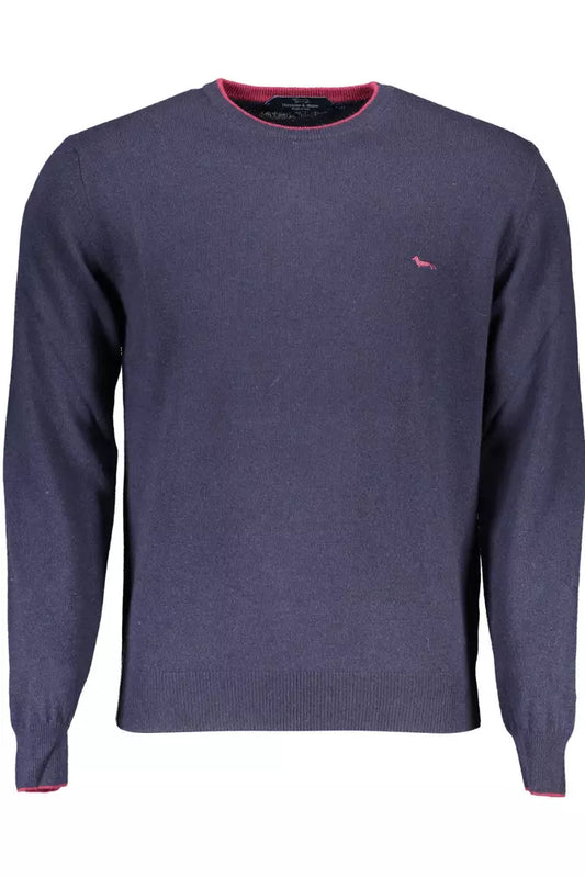 Blue Wool Men Sweater