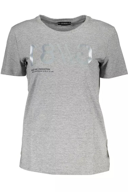 Gray Cotton Women T-Shirt