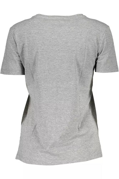 Gray Cotton Women T-Shirt