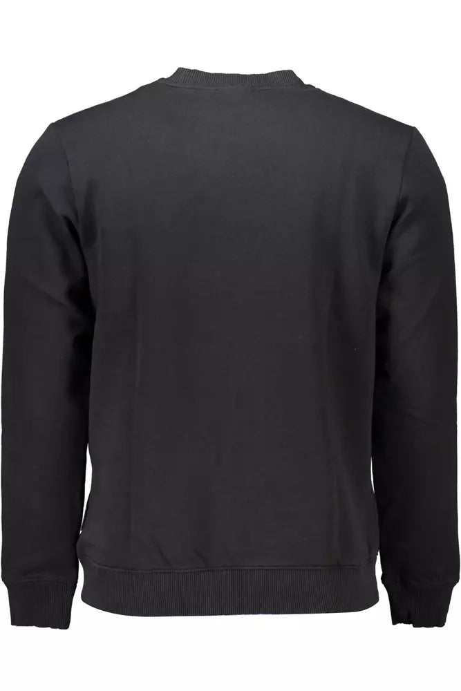 Black Cotton Men Sweater