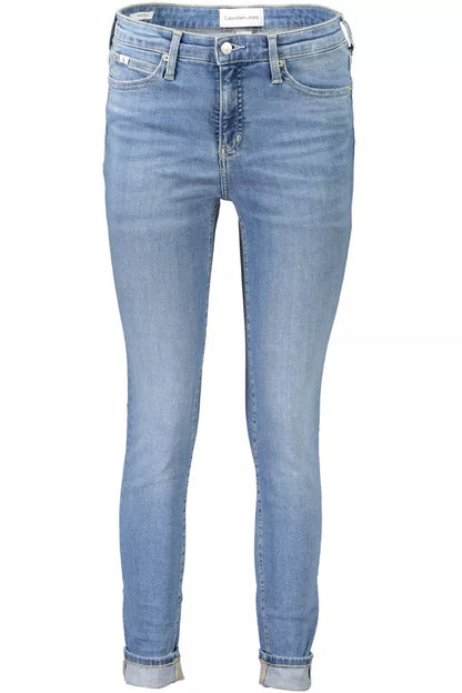 Light Blue Cotton Women Jeans