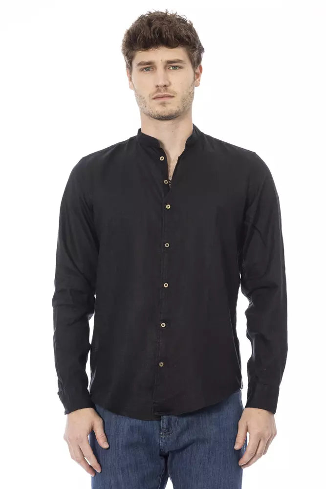 Black Lyocell Men Shirt