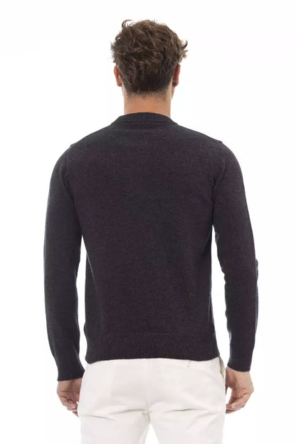 Black Wool Men Sweater