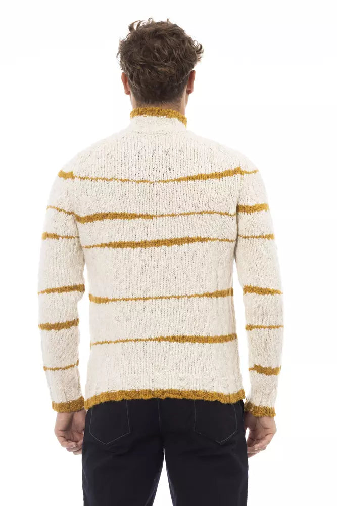 Beige Alpaca Men Sweater