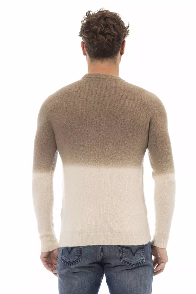 Beige Alpaca Men Sweater