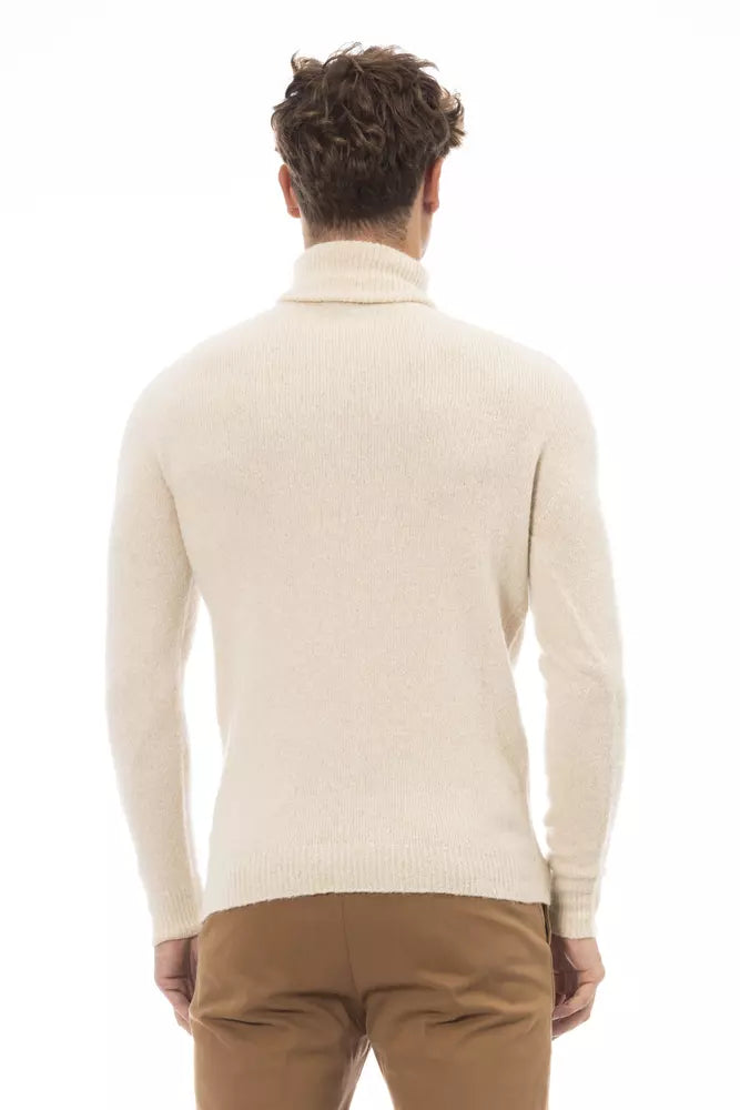 Beige Alpaca Men Sweater