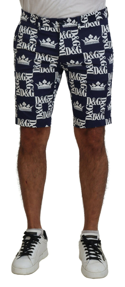 Casual Crown Print Chinos Shorts