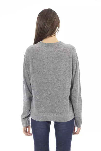 "Gray Wool Women's Sweater"