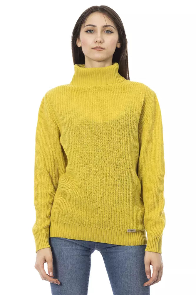 Yellow Wool Women Sweater