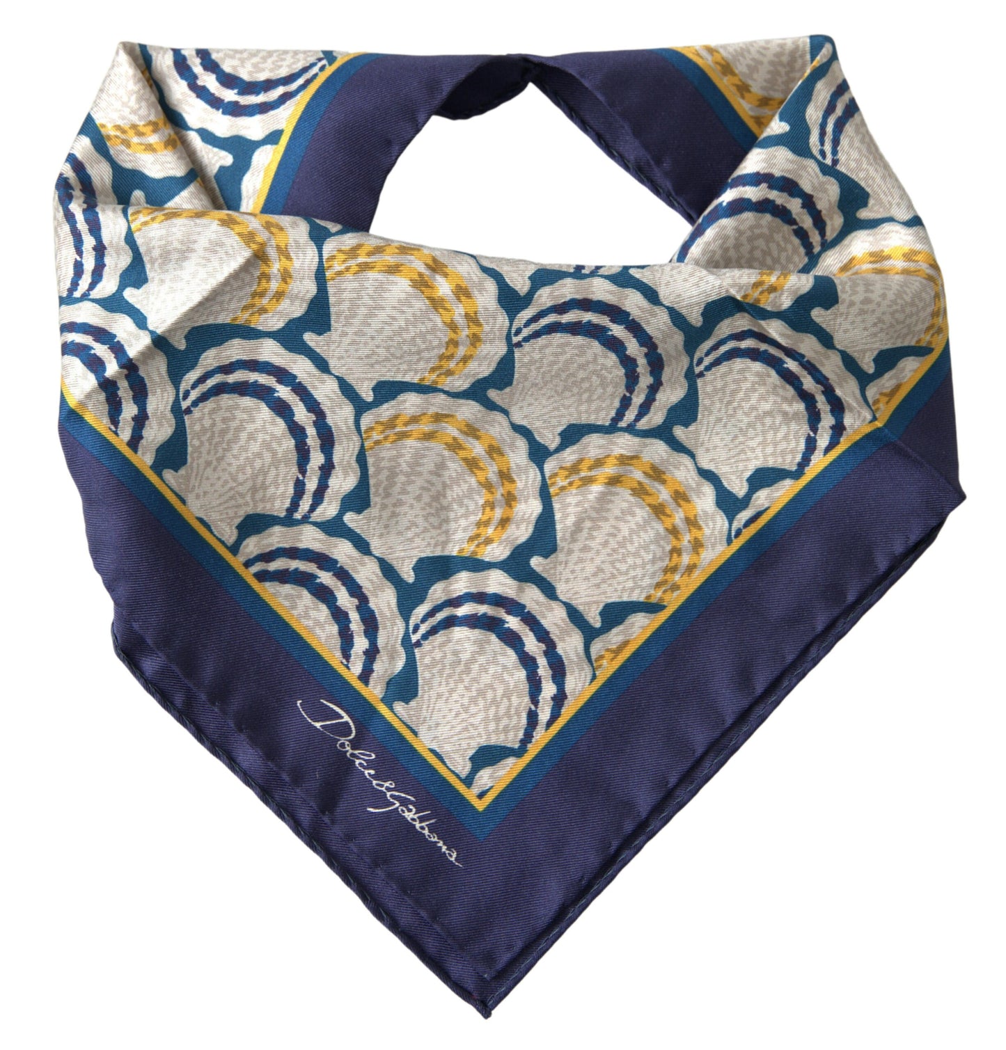 Elegant Multicolor Silk Men's Square Scarf