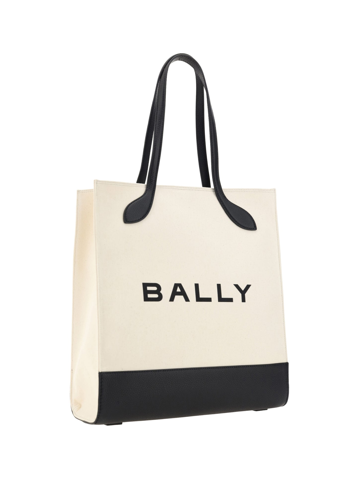 Chic Monochrome Leather Tote Bag