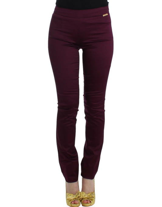 Elegant Purple Slim Pants