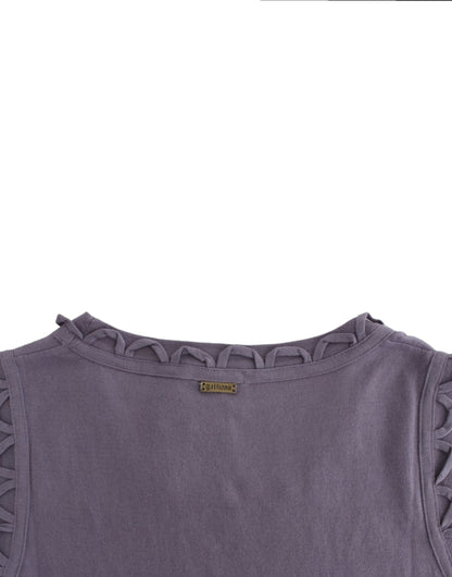 Purple cotton jersey dress