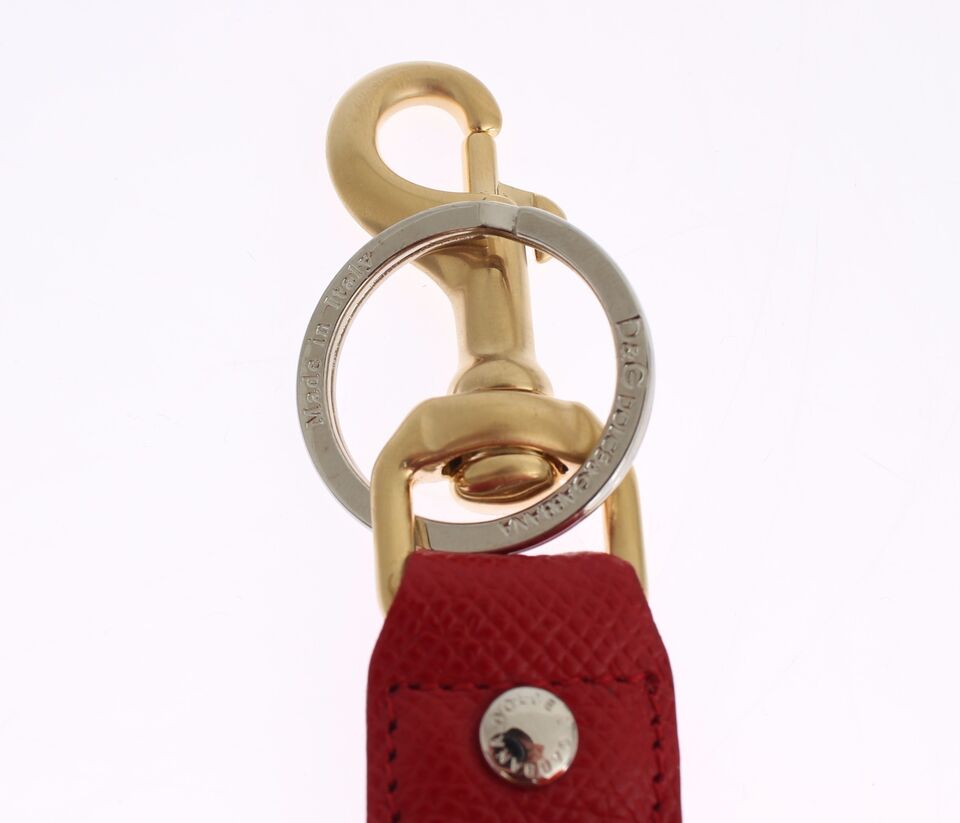 Chic Multicolor Raffia Leather Keychain