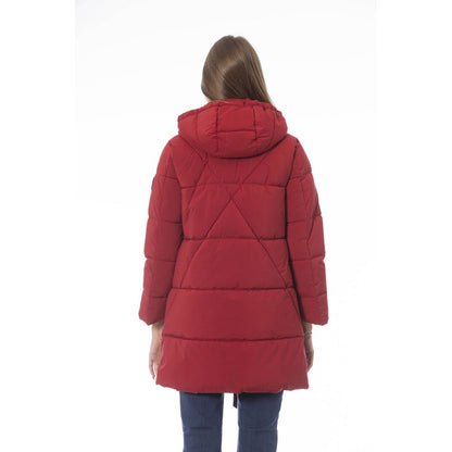 Red Polyester Women Jacket