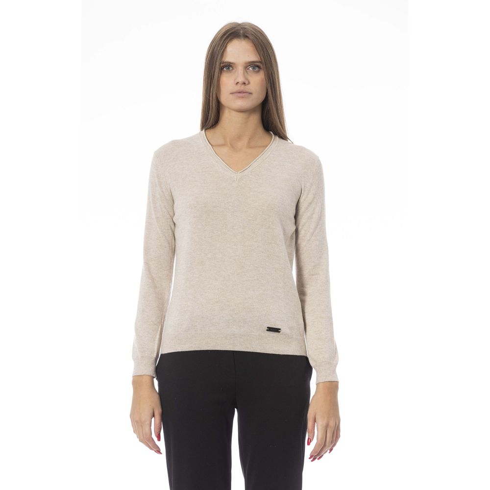 Beige Polyamide Women Sweater