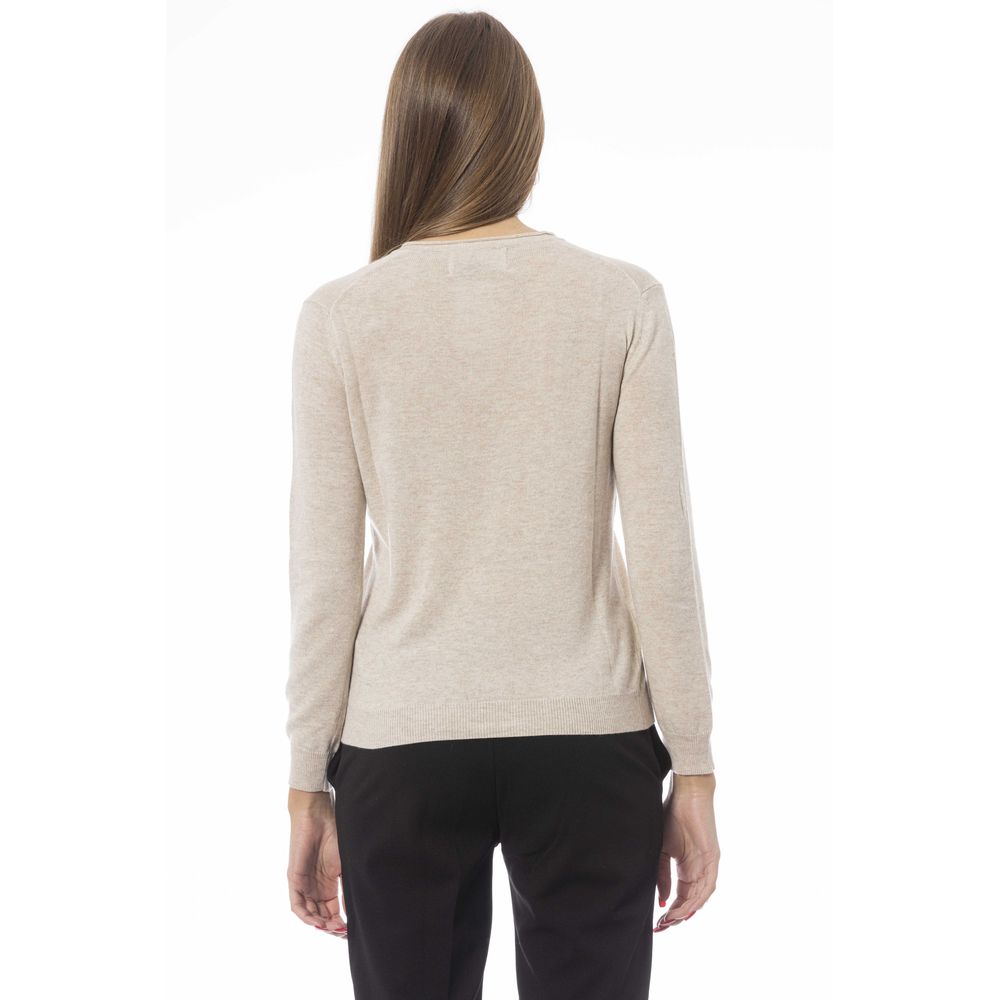 Beige Polyamide Women Sweater