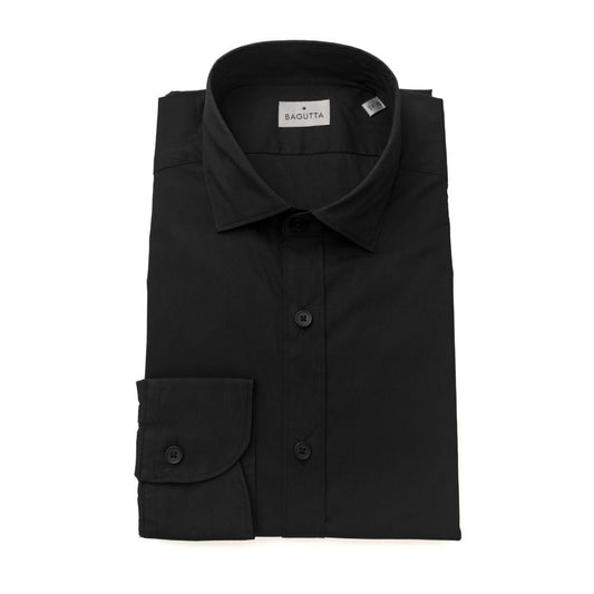 Black Cotton Men Shirt