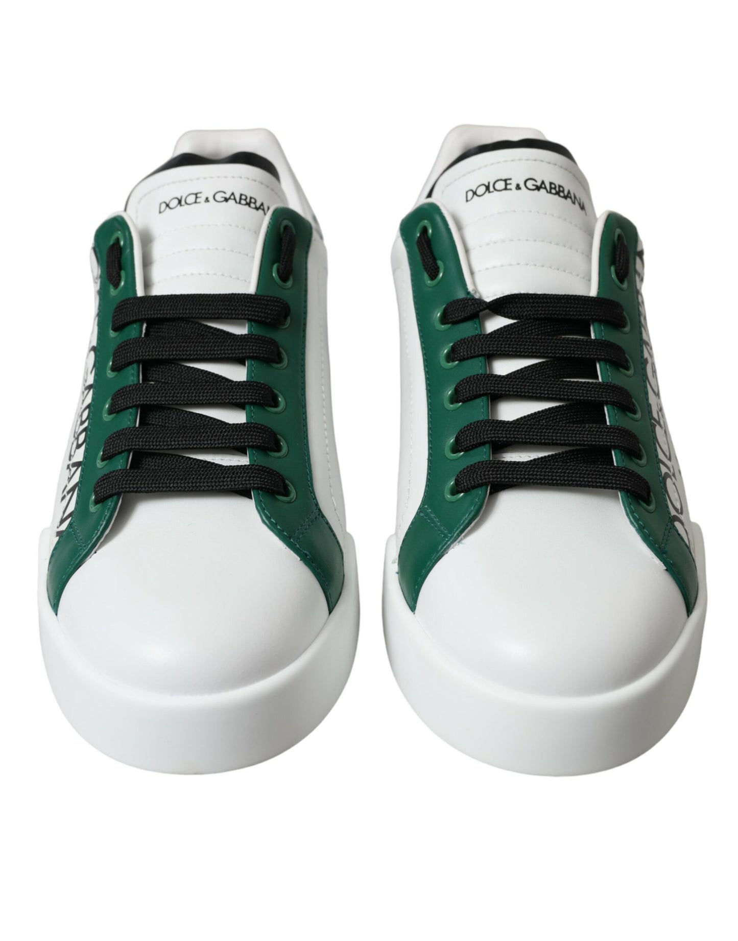 Elegant White Crown Leather Sneakers