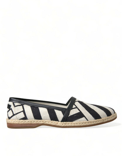 Chic Striped Canvas Espadrilles