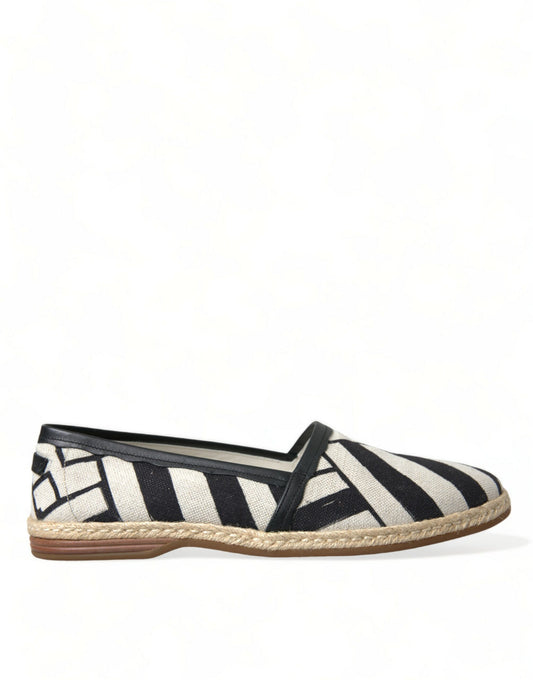 Chic Striped Canvas Espadrilles