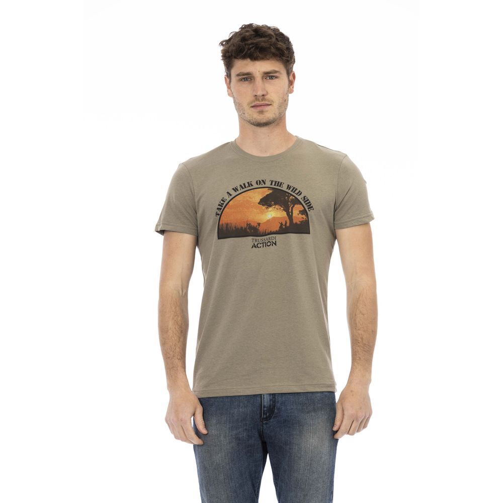 Green Cotton Men's T-Shirt