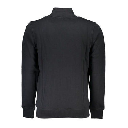 Black Cotton Men Sweater