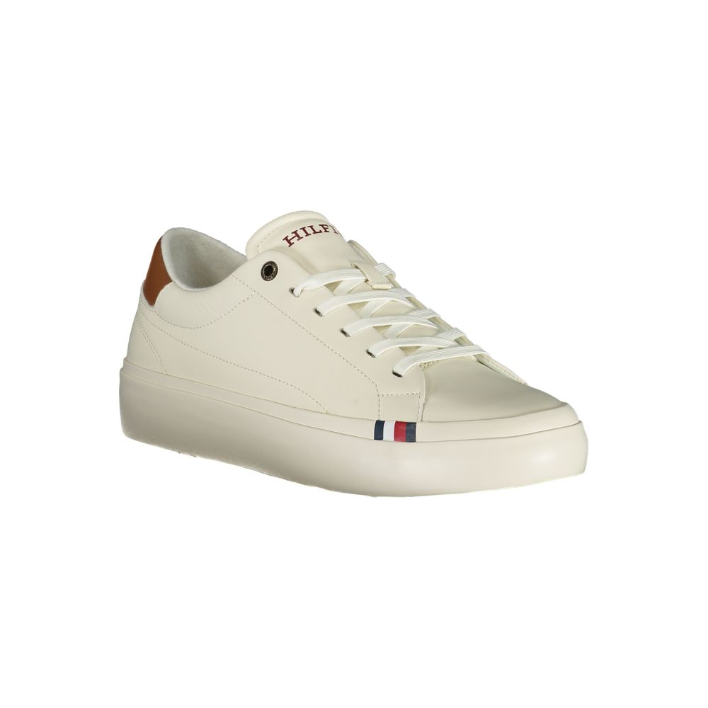 White Polyethylene Men Sneaker