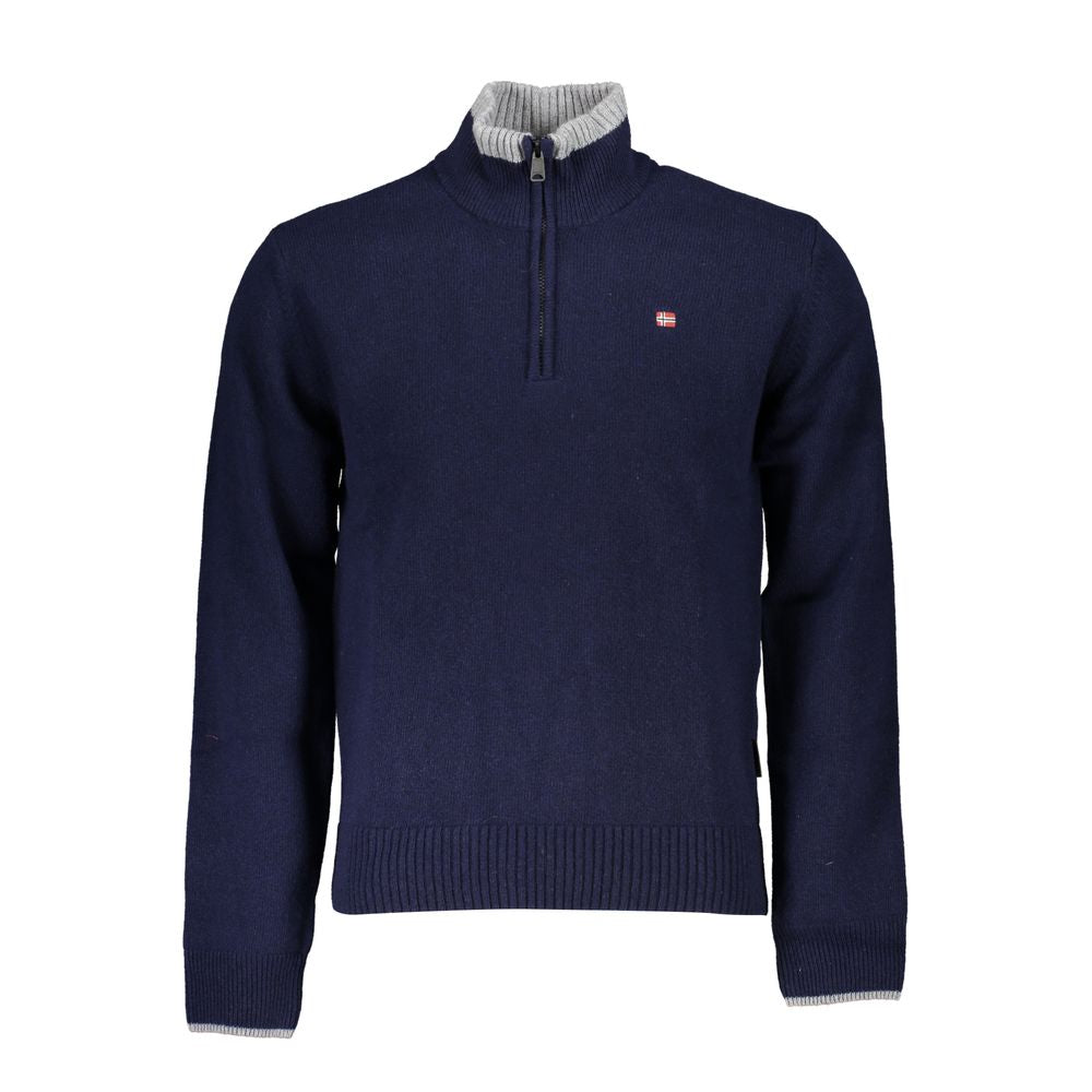 Blue Fabric Men Sweater