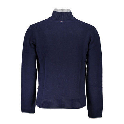 Blue Fabric Men Sweater