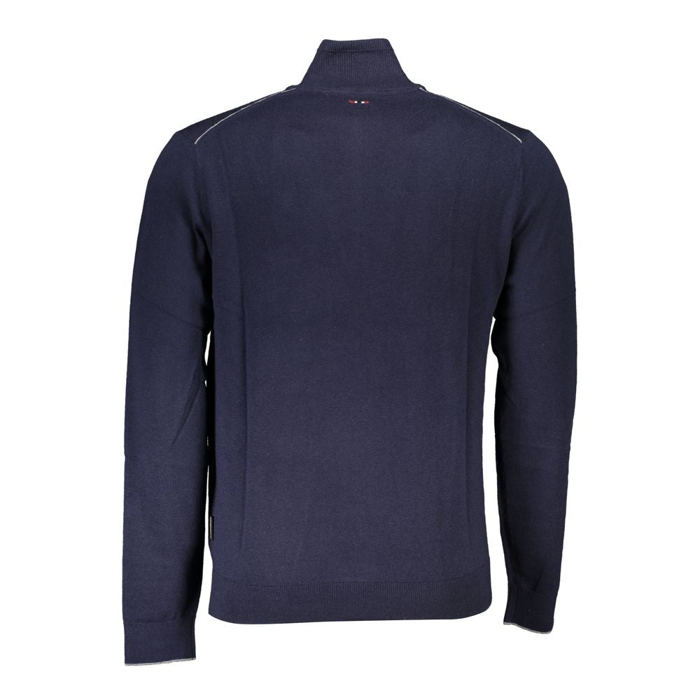 Blue Fabric Men Sweater