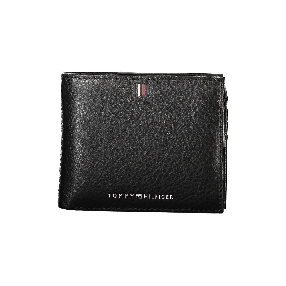 Sleek Black Leather Wallet with Ample Storage