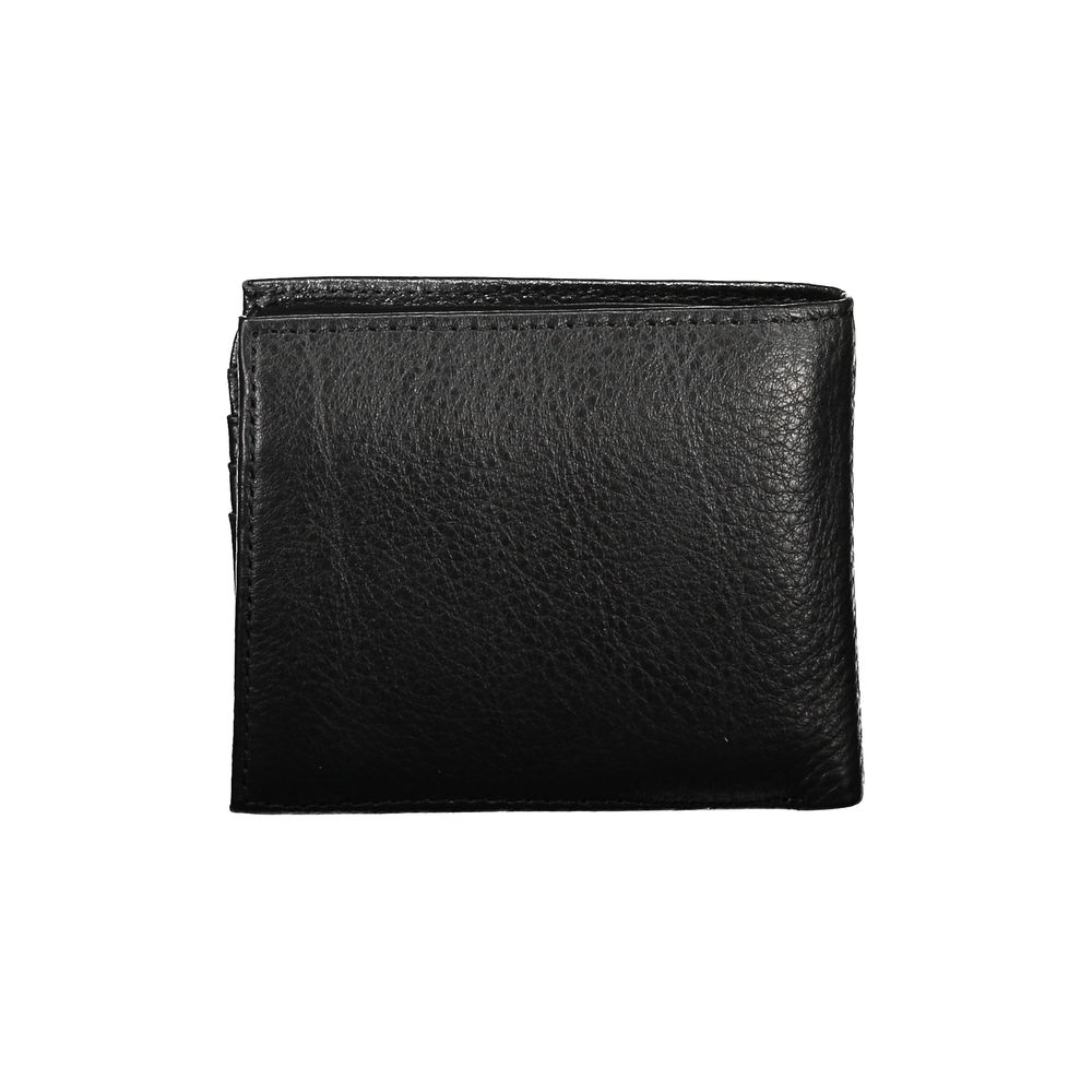 Sleek Black Leather Wallet with Ample Storage