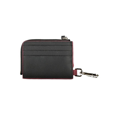 Chic Leather Card Holder with Snap Hook