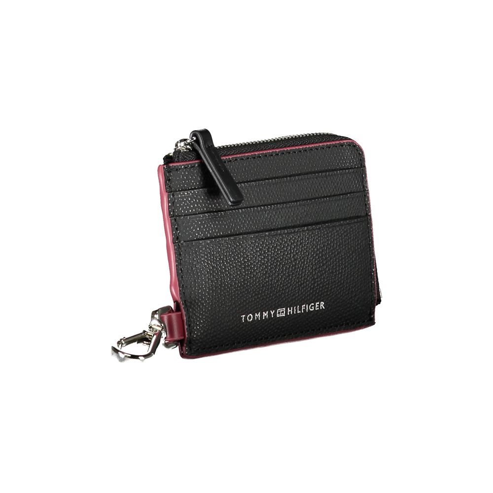 Chic Leather Card Holder with Snap Hook