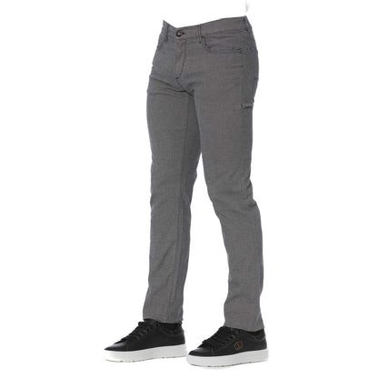 Gray Cotton Men's Pants