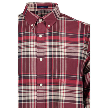 Elegant Pink Button-Down Men's Shirt