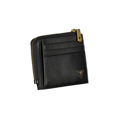 Sleek Black Leather Wallet with RFID Block