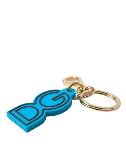 Elegant Blue & Gold Keychain Accessory