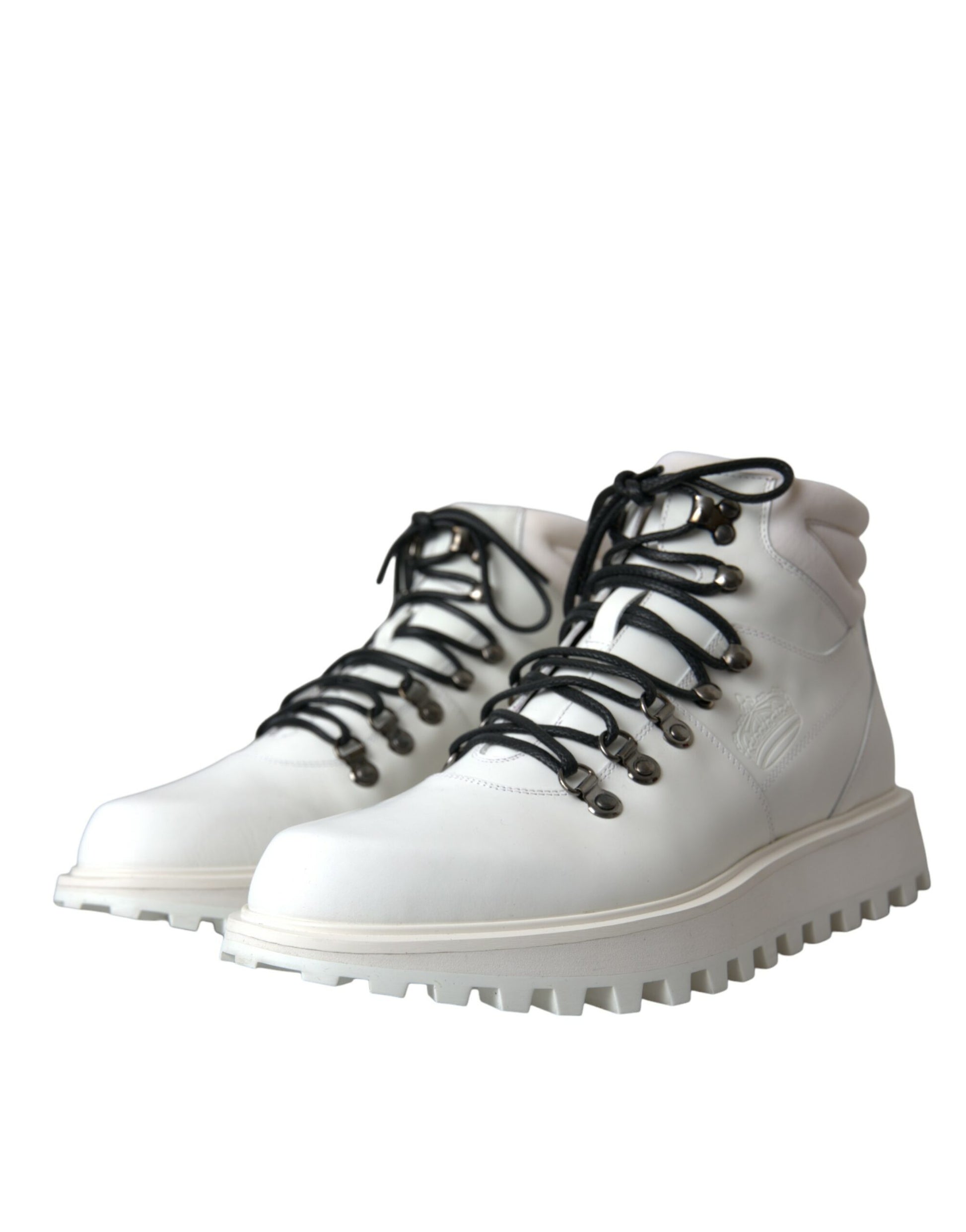 White Vulcano Trekking Men Ankle Boots Shoes