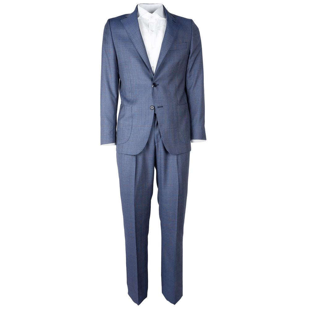 Blue Wool Men's Suit